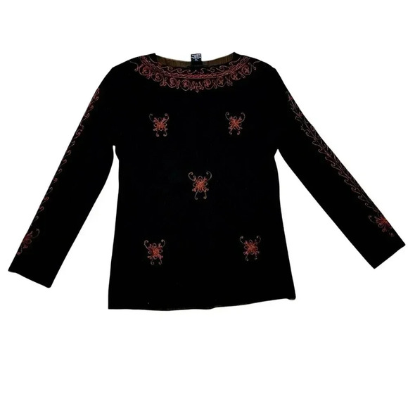 Rare Vintage 90s Vivienne Tam Embroidered Mesh Top- Size 1 - Picture 3 of 8